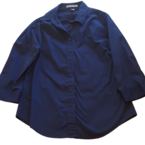 Women's button up quarter sleeve medium